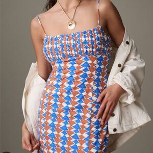 Anthropologie “The Ophelia Linen Slim Mini Dress” by Maeve